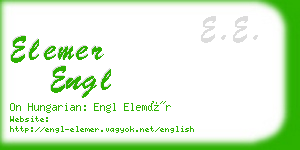elemer engl business card